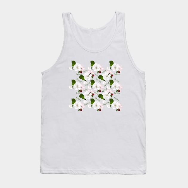 Apple blossom. Spring time for love and romance. Tank Top by KateQR